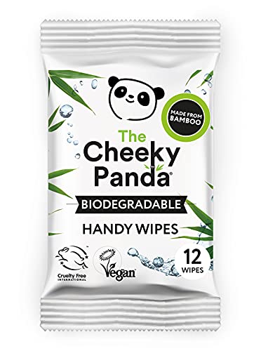 Șervețele la îndemână Cheeky Panda, pachet unic, albe, fără parfum, 12 bucăți
