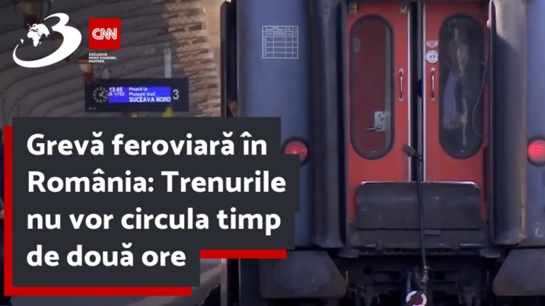 Grevă feroviară în România: Trenurile nu vor circula timp de două ore