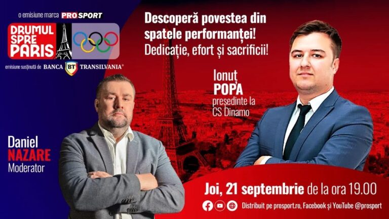 Ionuț Popa, președinte CS Dinamo, la „Drumul spre Paris”
