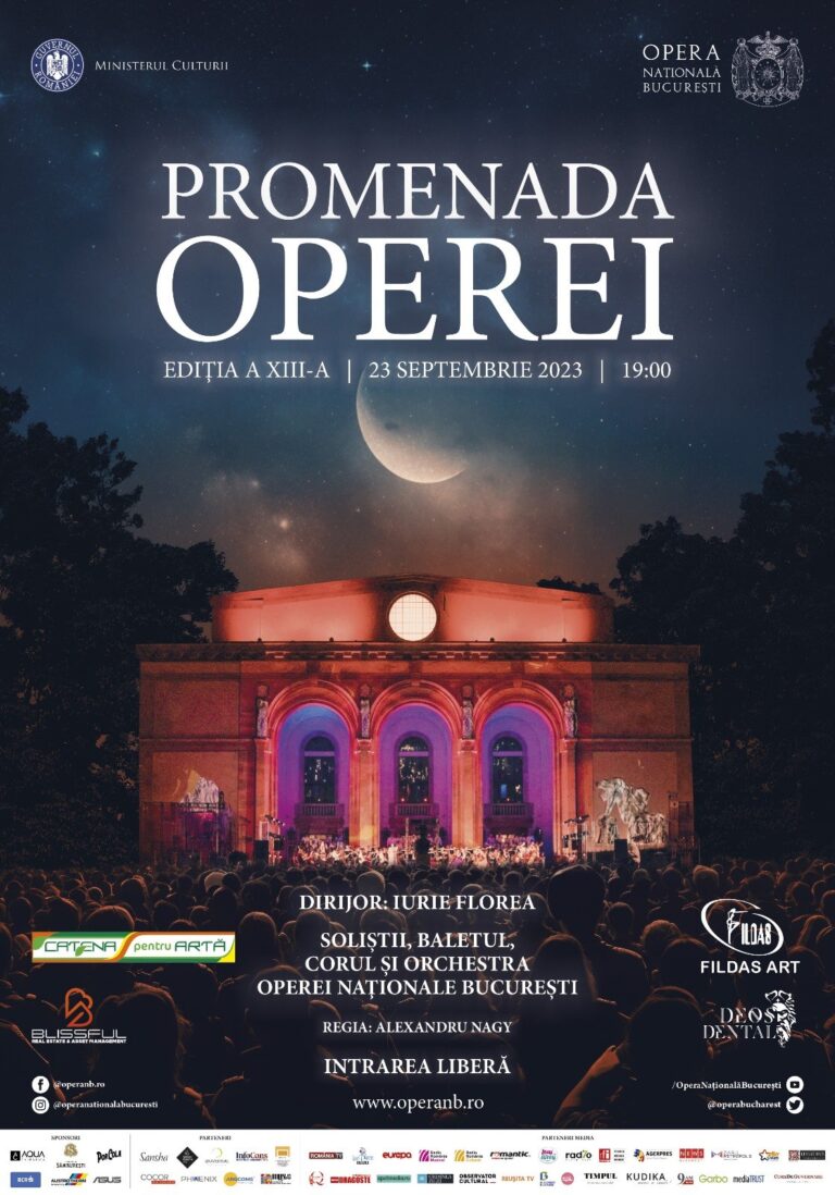 Opera Națională București prezintă Promenada Operei, ediția a XIII-a, în 23 septembrie pe esplanadă