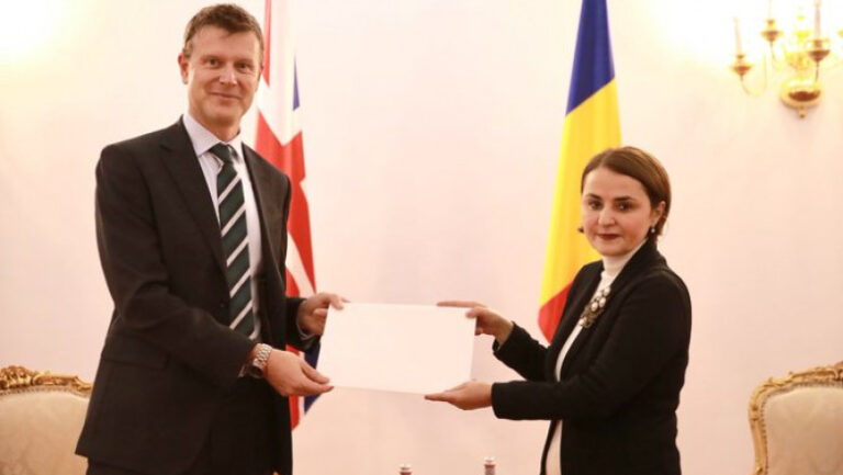 Noul ambasador al Regatului Unit al Marii Britanii și Irlandei de Nord la Bucureşti, primit de ministrul Afacerilor Externe