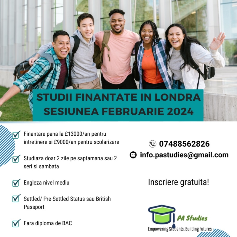 Studii Finantate In Londra Feb. 2024 | Stirea Zilei UK