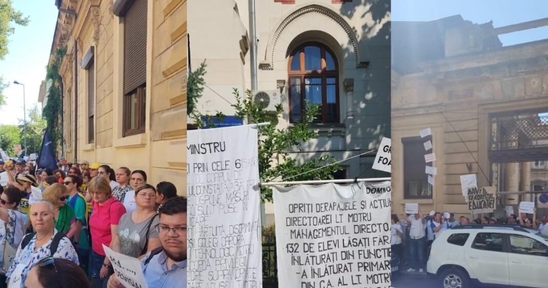 A treia zi de proteste în fața Ministerului Educației. Profesorii amenință că nu încep școala. BAC-ul de toamnă, în pericol VIDEO