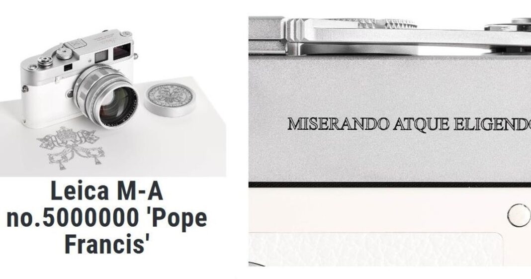 Papa Francisc, un ultim act de generozitate. Cei 6,5 milioane de dolari plătiţi la o licitaţie pentru o cameră foto care i-a aparţinut vor fi donaţi