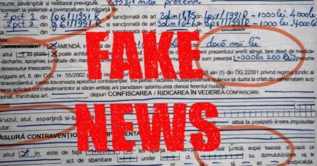 Jandarmeria avertizează asupra unei imagini cu o amendă de 2.000 de lei dată la protestele din 24 ianuarie: Este generată cu AI